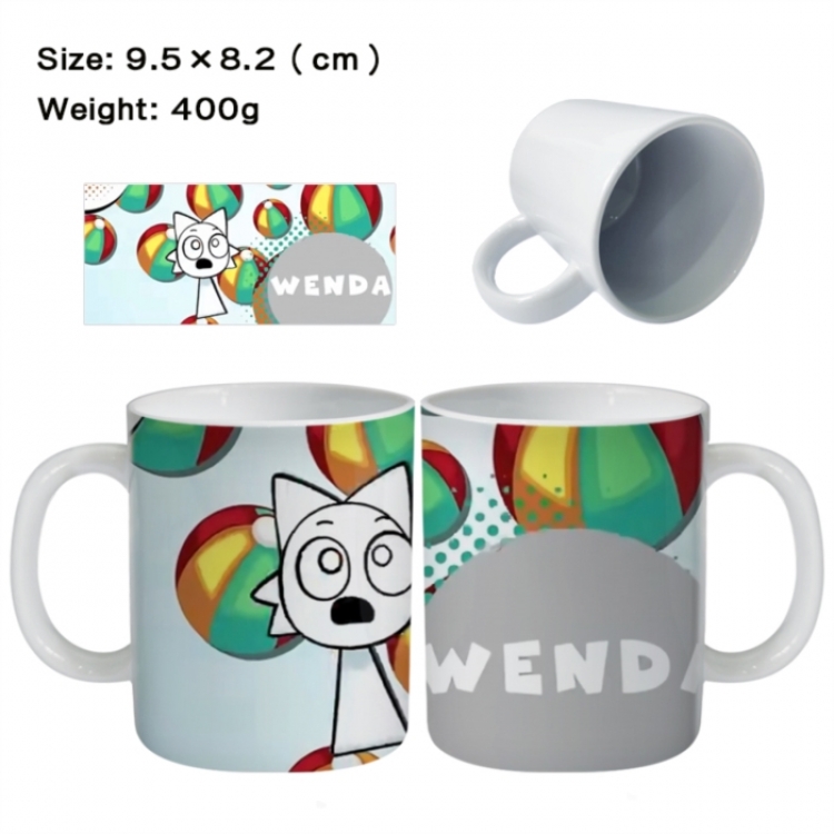 Sprunki Anime peripheral ceramic cup tea cup drinking cup 9.5X8.2cm