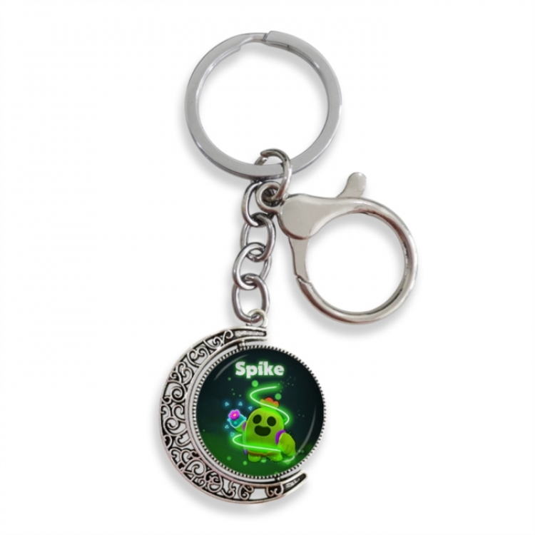 Brawl Stars Anime double-sided crystal rotating gemstone keychain pendant price for 5 pcs
