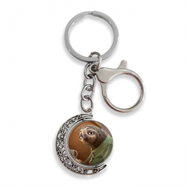 Zootopia Anime double-sided crystal rotating gemstone keychain pendant price for 5 pcs
