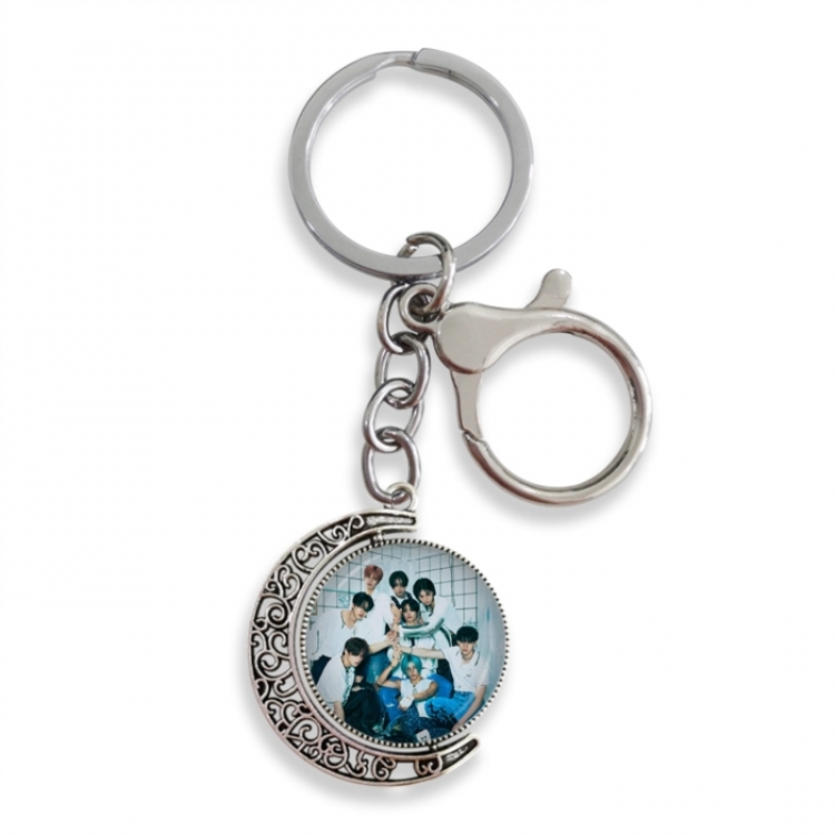 straykids Anime double-sided crystal rotating gemstone keychain pendant price for 5 pcs