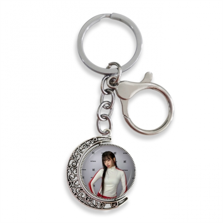 IVE Anime double-sided crystal rotating gemstone keychain pendant price for 5 pcs