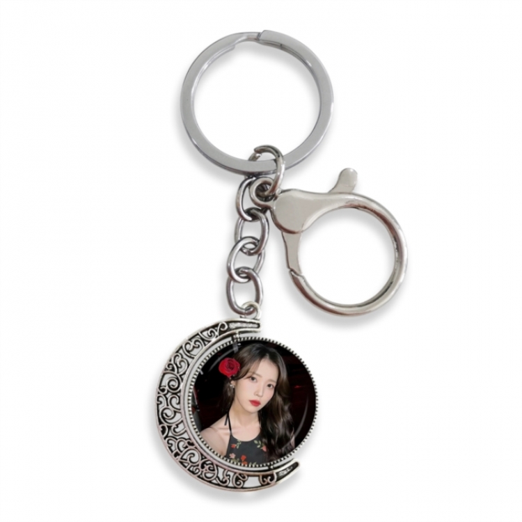 IU Anime double-sided crystal rotating gemstone keychain pendant price for 5 pcs