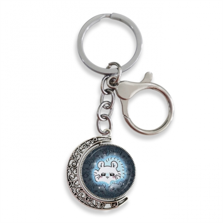 Chiikawa Anime double-sided crystal rotating gemstone keychain pendant price for 5 pcs