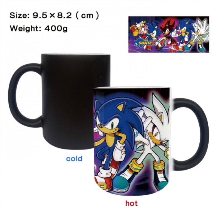 Sonic The Hedgehog Anime peripherals color changing ceramic cup tea cup mug 9.5X8.2cm