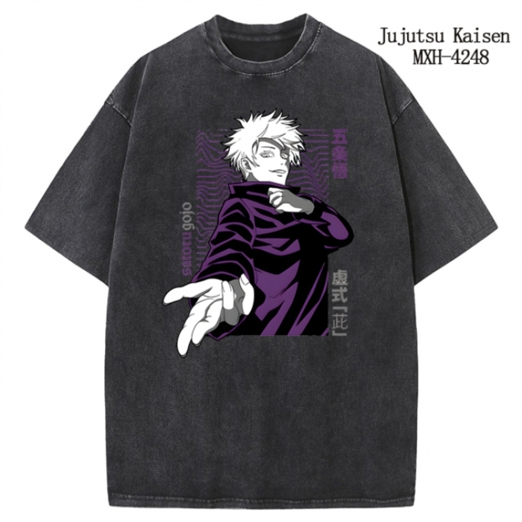 Jujutsu Kaisen Anime peripheral pure cotton washed and worn T-shirt from S to 2XL