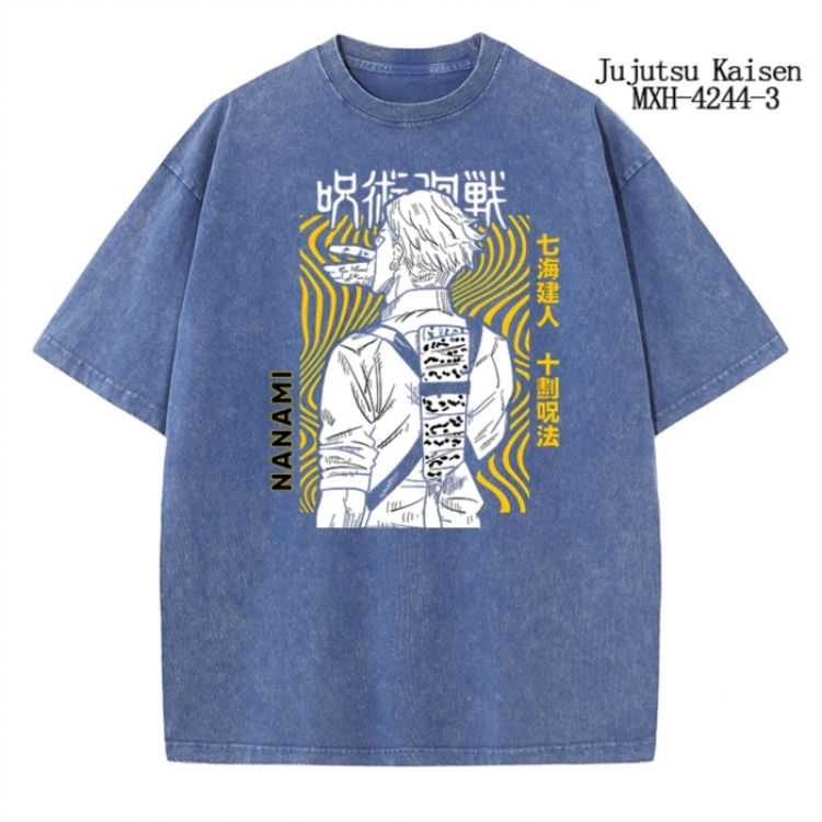 Jujutsu Kaisen Anime peripheral pure cotton washed and worn T-shirt from S to 2XL