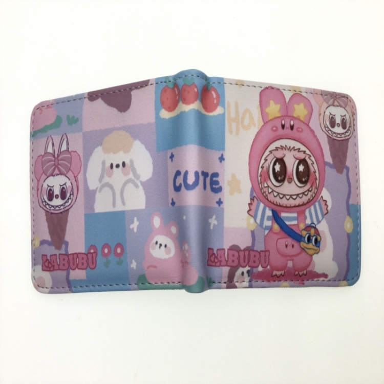 LABUBU Anime two fold  Short wallet 11X9.5CM 60G