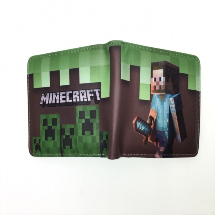 Minecraft Anime two fold  Short wallet 11X9.5CM 60G 