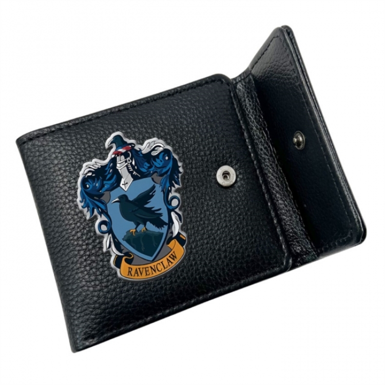 Harry Potter Anime Litchi Pattern Hidden Buckle Half Fold Printed Wallet 12X10X2CM