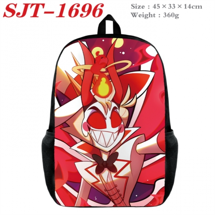 Hazbin Hotel  Anime nylon canvas backpack student backpack 45x33x14cm