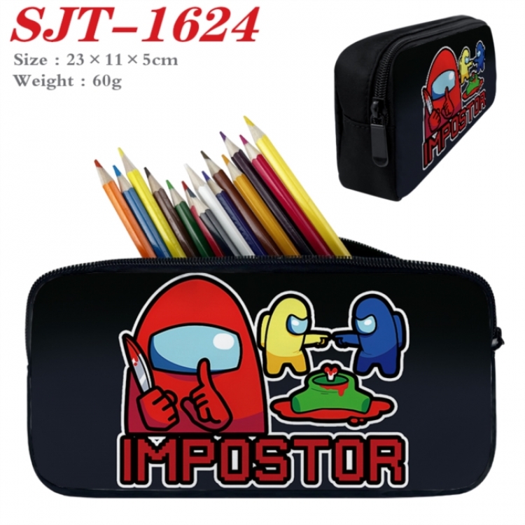 Among us Anime nylon student pencil case 23x11x5cm 