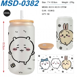 Chiikawa Anime frosted glass c...