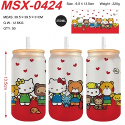 sanrio Anime frosted glass cup...