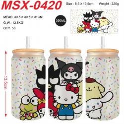 sanrio Anime frosted glass cup...