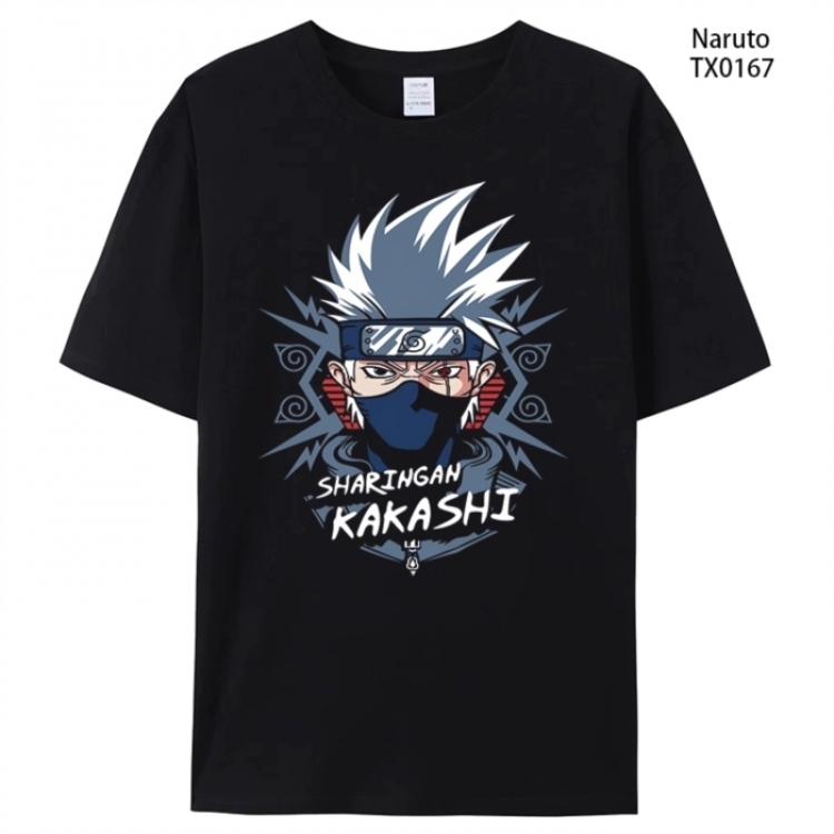 Naruto Anime peripheral printed pure cotton T-shirt from S to 4XL
