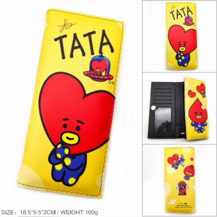 BTS Anime Long Tri-Fold Wallet Wallet with Colorful Snaps PK-136