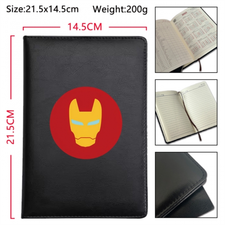 Superhero Anime Printed PU Car Thread Notebook Hard Cover 21.5x14.5cm