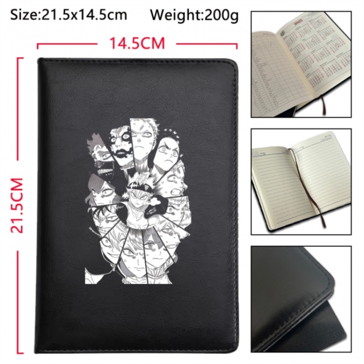 Black Clover Anime Printed PU Car Thread Notebook Hard Cover 21.5x14.5cm