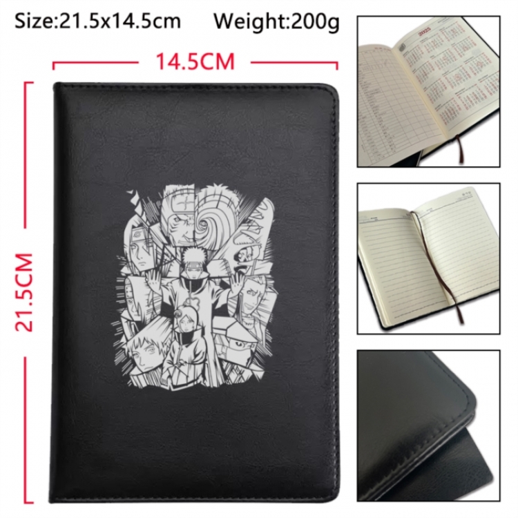 Naruto Anime Printed PU Car Thread Notebook Hard Cover 21.5x14.5cm