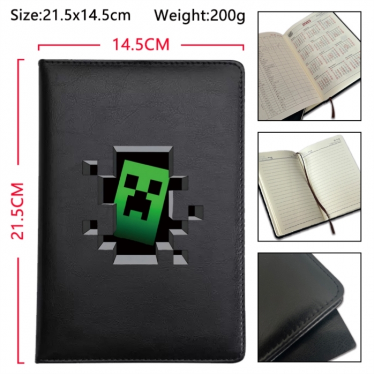 Minecraft Anime Printed PU Car Thread Notebook Hard Cover 21.5x14.5cm