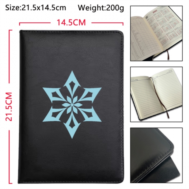 Genshin Impact Anime Printed PU Car Thread Notebook Hard Cover 21.5x14.5cm
