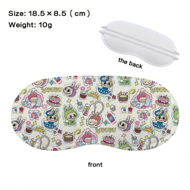 LABUBU Anime full-color printed nap sleep blackout eye mask 18.5X8.5cm price for 5 pcs