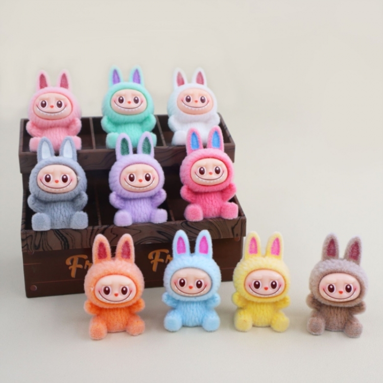 LABUBU Bagged resin plush toy figurine a set of 10