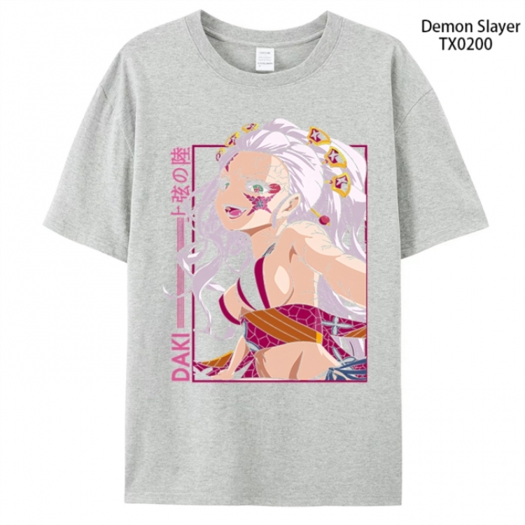 Demon Slayer Kimets Anime peripheral printed pure cotton T-shirt from S to 4XL