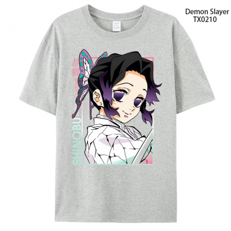 Demon Slayer Kimets Anime peripheral printed pure cotton T-shirt from S to 4XL