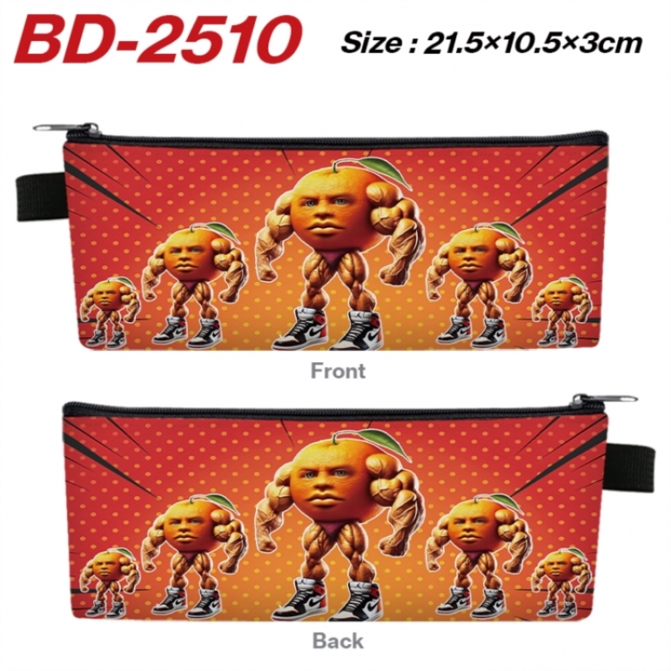 The Classic of Mountains and Rivers Anime PU Leather Zipper Pencil Case Stationery Box 21.5X10.5X3CM 
