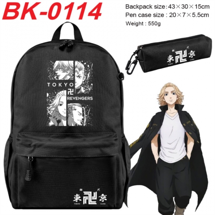 Tokyo Revengers Anime backpack pencil case set backpack 43X35X15CM