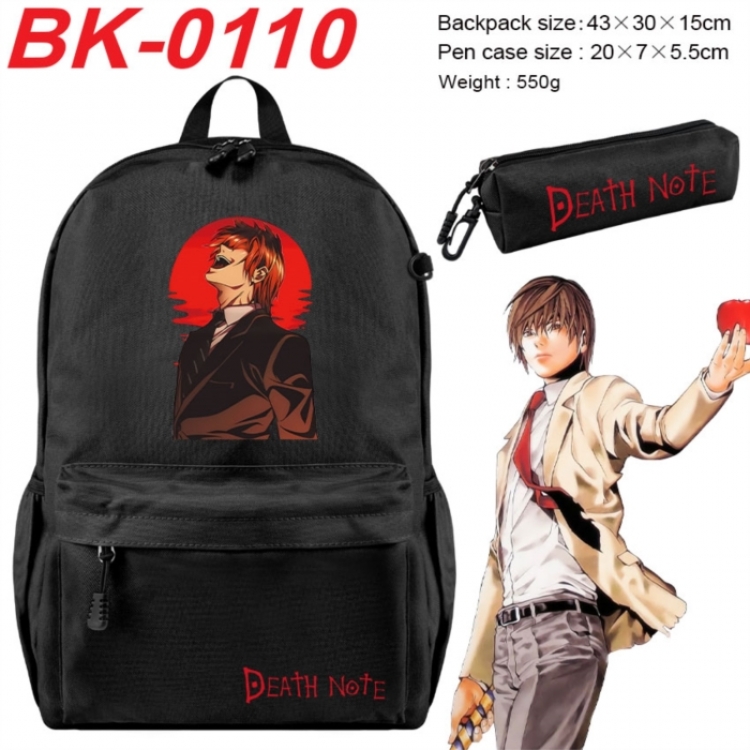 Death note Anime backpack pencil case set backpack 43X35X15CM