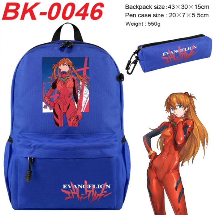 EVA  Anime backpack pencil case set backpack 43X35X15CM