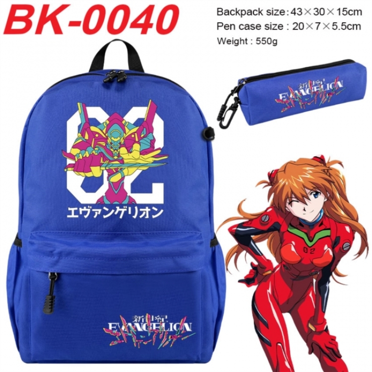 EVA  Anime backpack pencil case set backpack 43X35X15CM