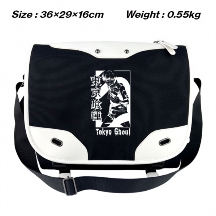 Tokyo Ghoul Black and white anime waterproof nylon shoulder messenger bag schoolbag 36X29X16CM