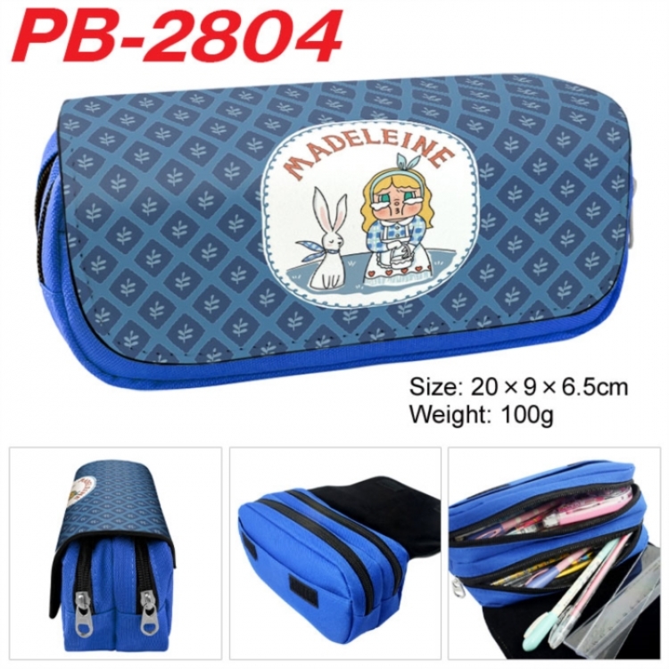 Cry Baby Anime double-layer pu leather printing pencil case 20x9x6.5cm