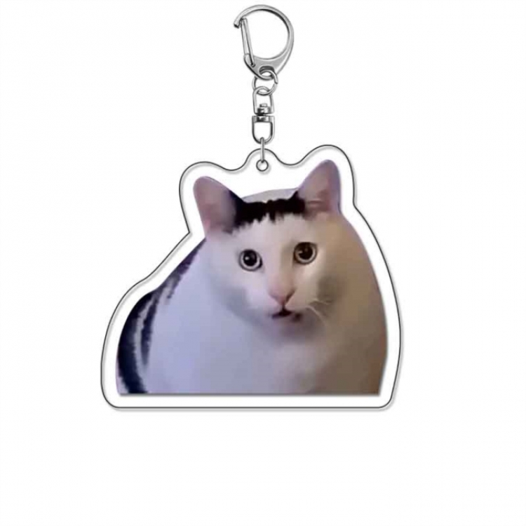 Cute Cat Emoji Anime Acrylic Keychain Charm price for 5 pcs