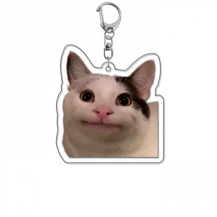 Cute Cat Emoji Anime Acrylic Keychain Charm price for 5 pcs