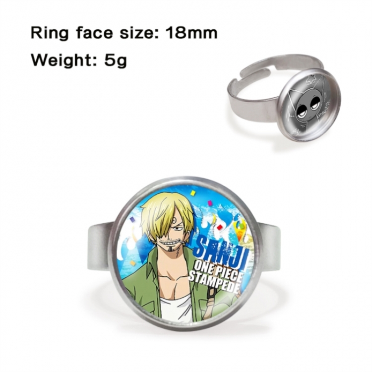 One Piece Anime peripheral gemstone ring price for 5 pcs