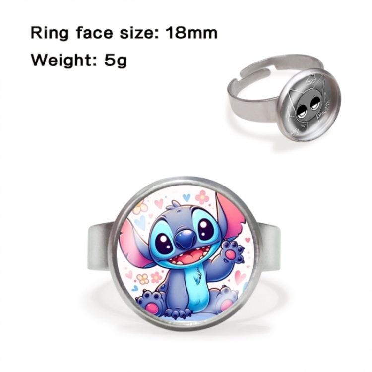 Lilo & Stitch Anime peripheral gemstone ring price for 5 pcs