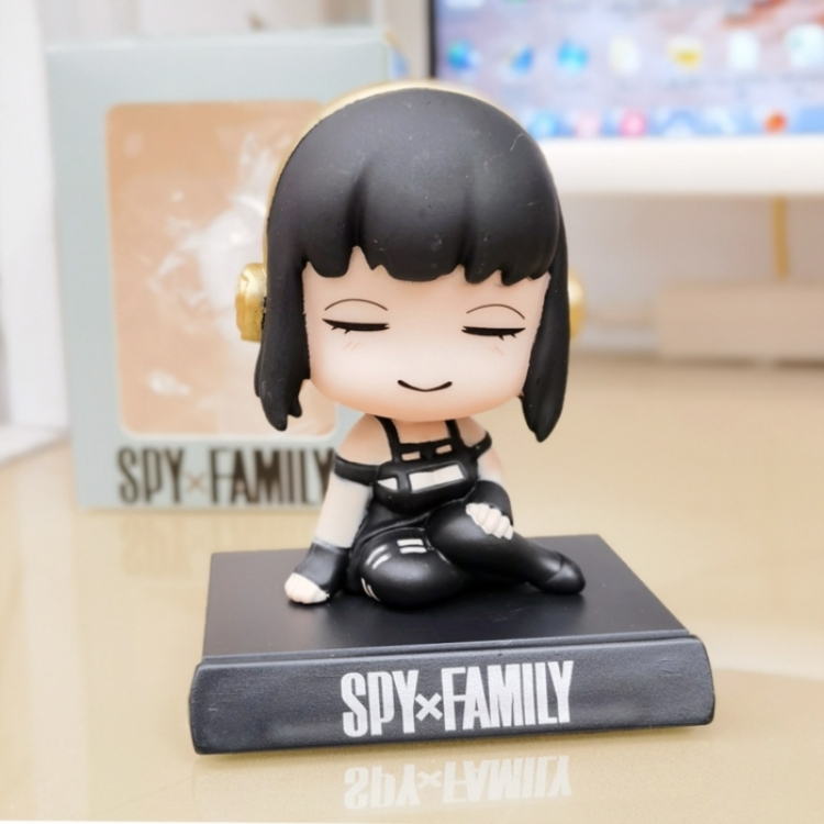 SPY×FAMILY Anime shaking head car phone holder boxed small figurine ornament about 13CM 0.15KG