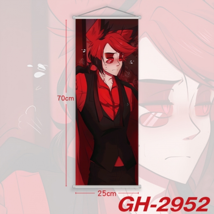 Hazbin Hotel Plastic Rod Cloth Small Hanging Canvas Painting Wall Scroll 25x70cm price for 5 pcs