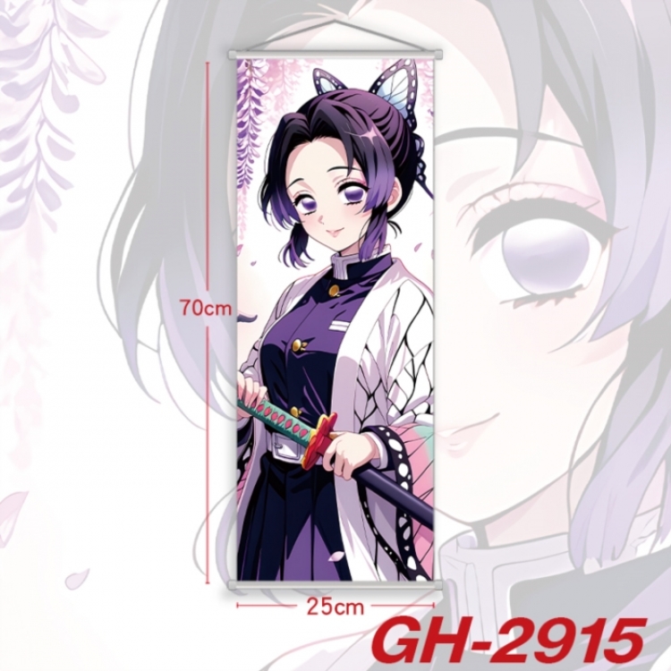 Demon Slayer Kimets Plastic Rod Cloth Small Hanging Canvas Painting Wall Scroll 25x70cm price for 5 pcs