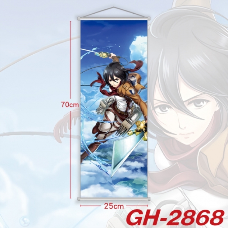 Shingeki no Kyojin Plastic Rod Cloth Small Hanging Canvas Painting Wall Scroll 25x70cm price for 5 pcs