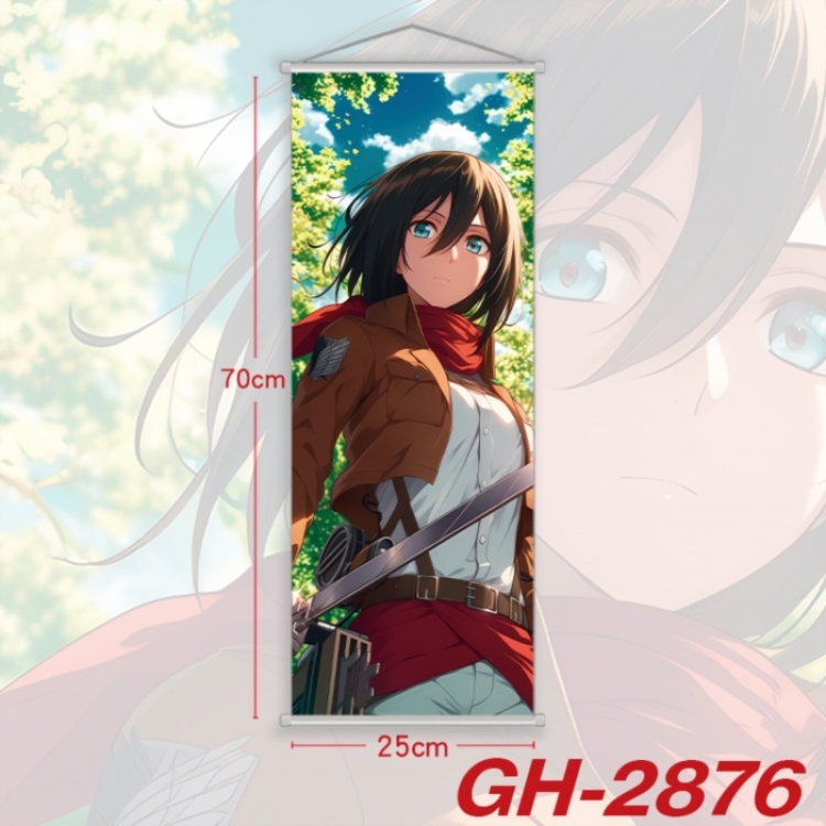 Shingeki no Kyojin Plastic Rod Cloth Small Hanging Canvas Painting Wall Scroll 25x70cm price for 5 pcs