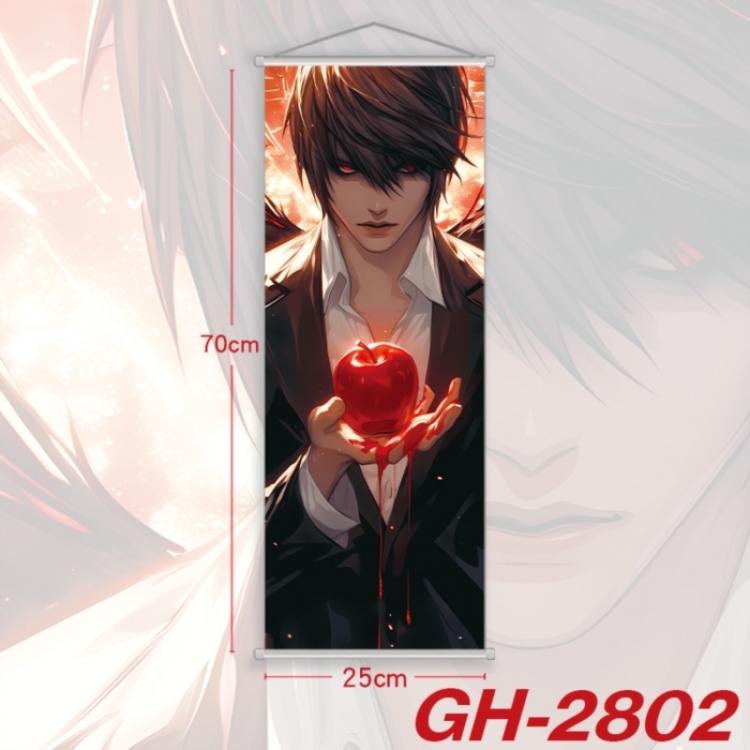 Death note Plastic Rod Cloth Small Hanging Canvas Painting Wall Scroll 25x70cm price for 5 pcs