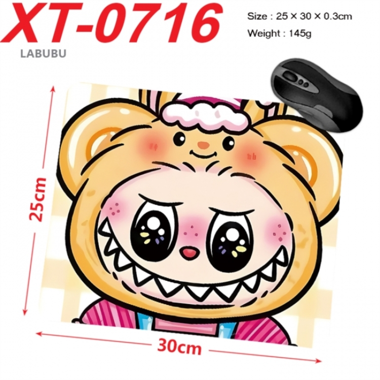 LABUBU Anime peripheral new lock edge mouse pad 25X30cm
