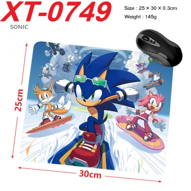 Sonic The Hedgehog Anime peripheral new lock edge mouse pad 25X30cm