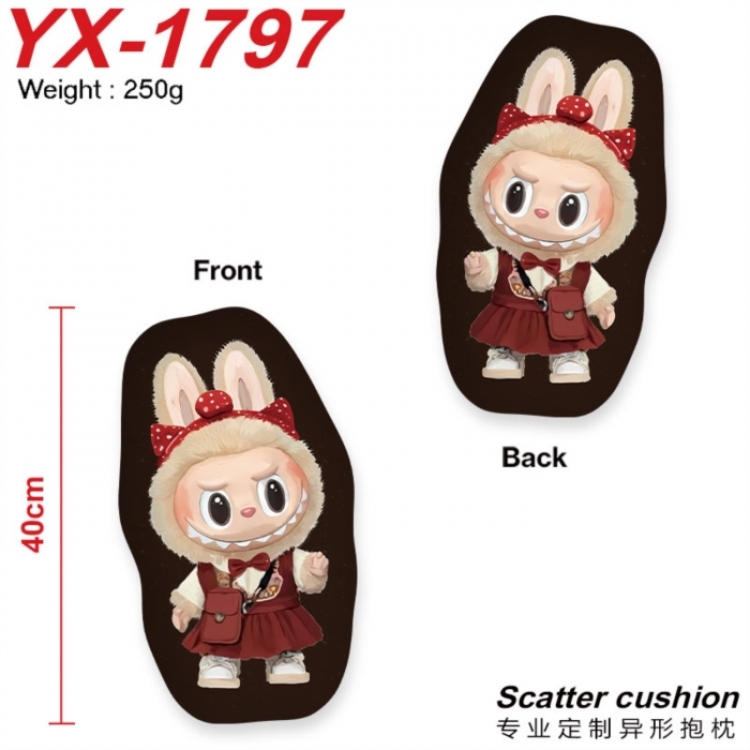 LABUBU Crystal plush shaped plush doll pillows and cushions 40CM