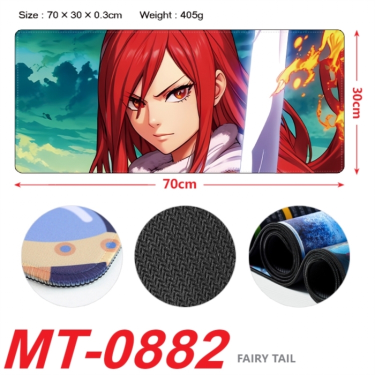 Fairy tail Anime peripheral lock edge mouse pad 70X30cm